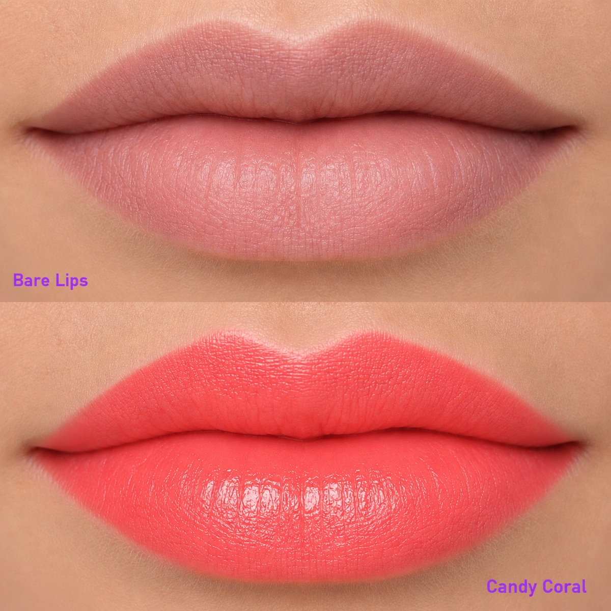 Candy Coral Cream LipSense Before After