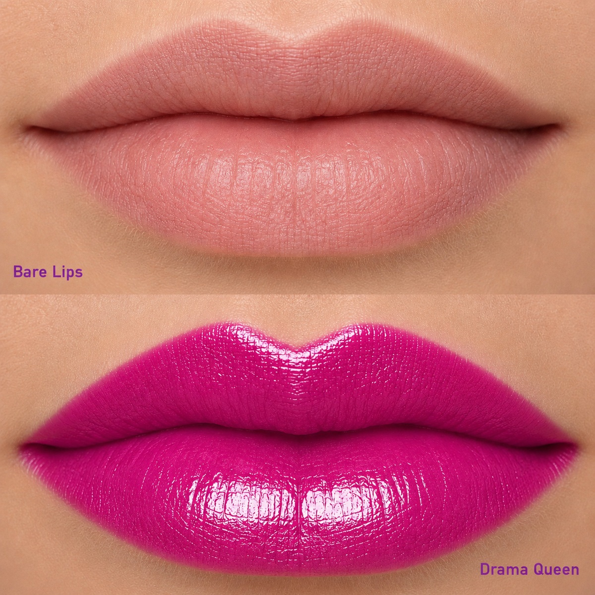 Drama Queen Cream LipSense Before After