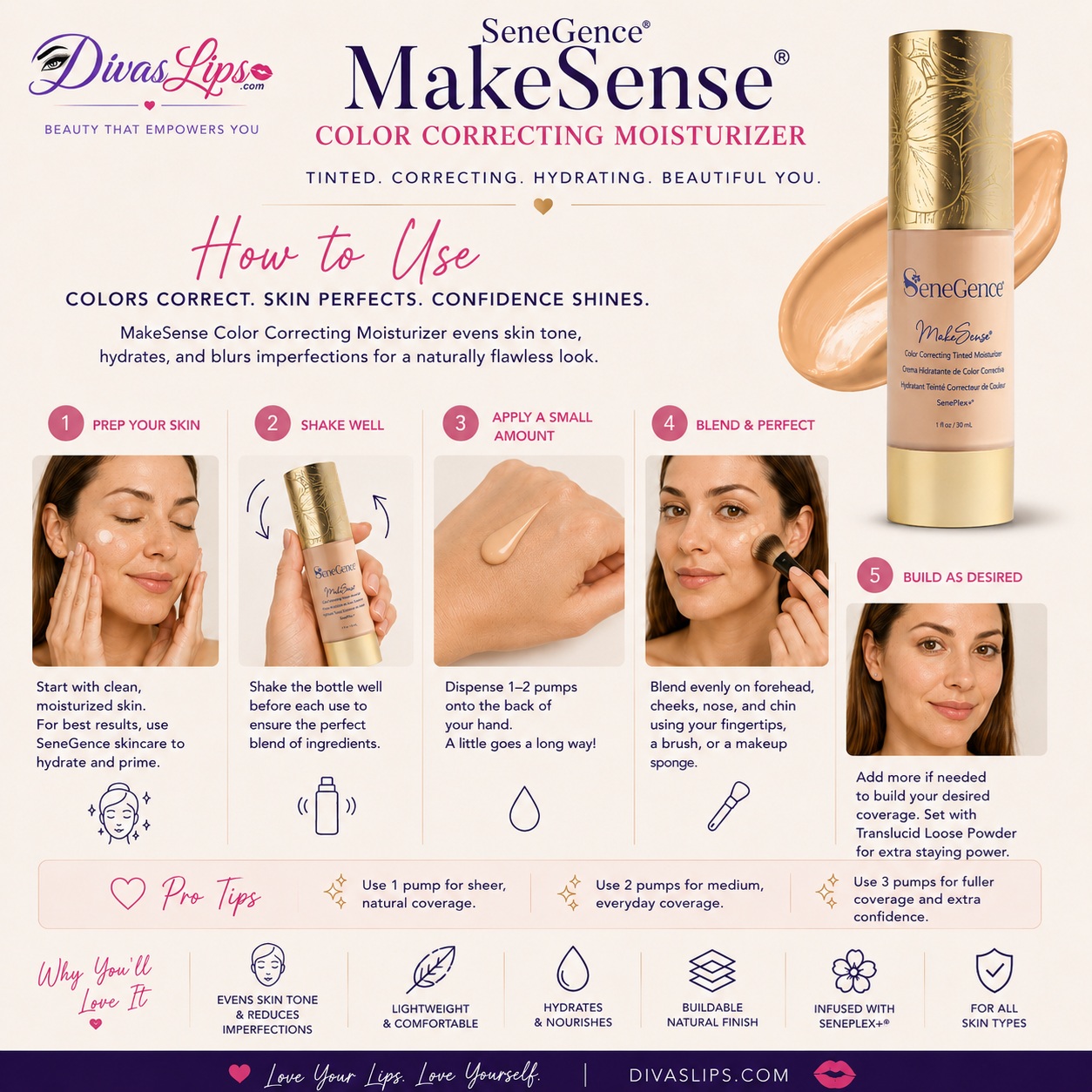 MakeSense® Color Correcting Tinted Moisturizer How To