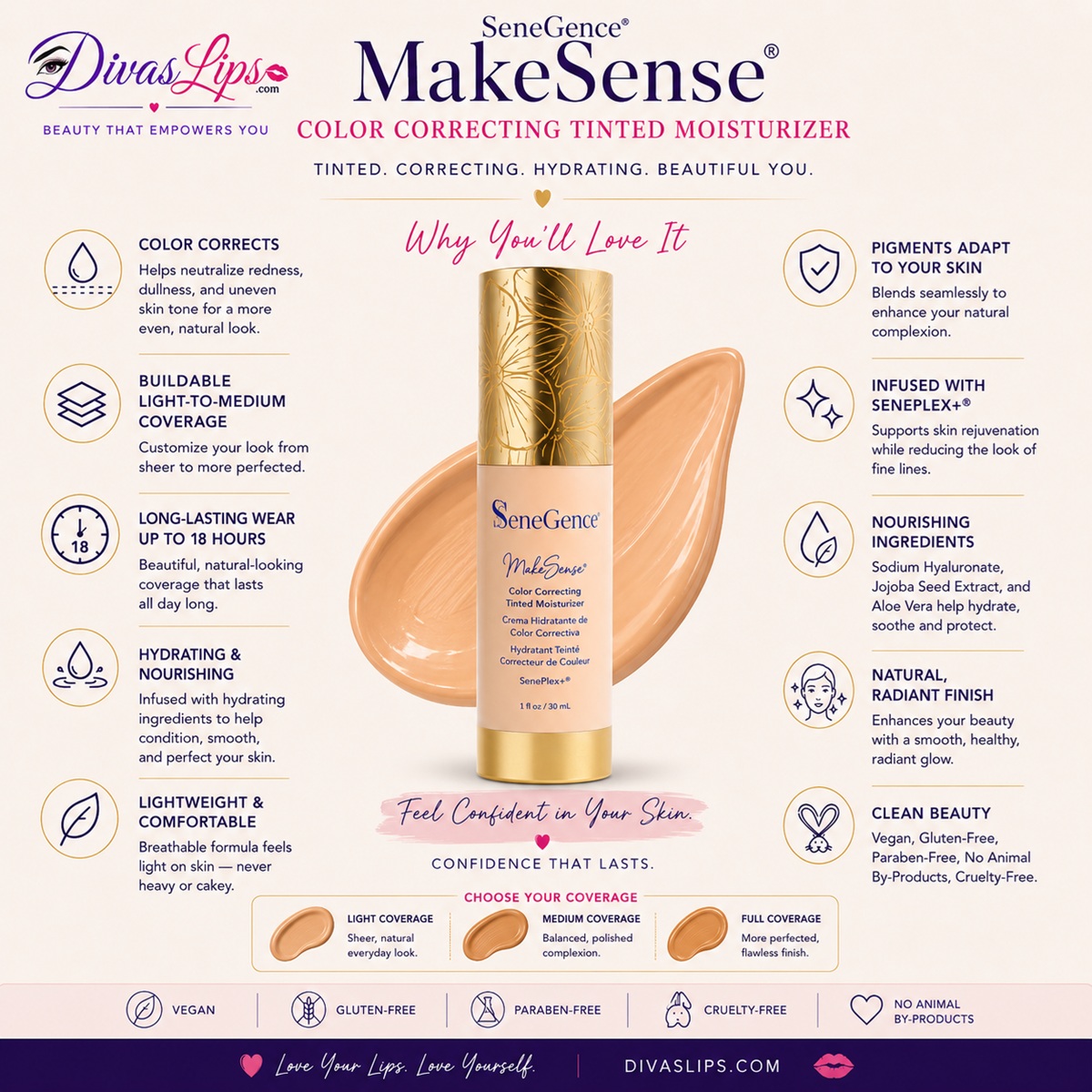MakeSense® Color Correcting Tinted Moisturizer Why