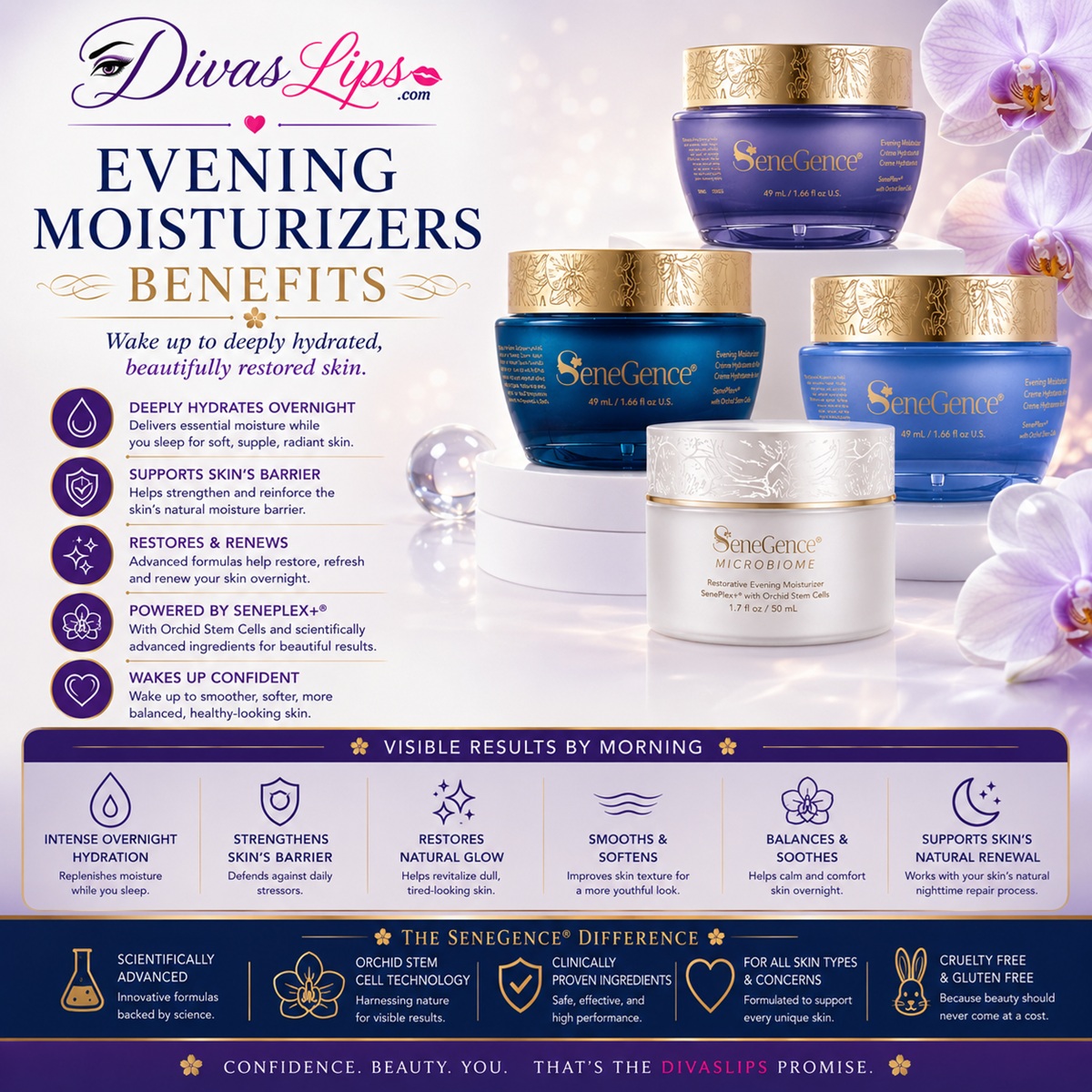 SeneGence Evening Moisturizers Benefits
