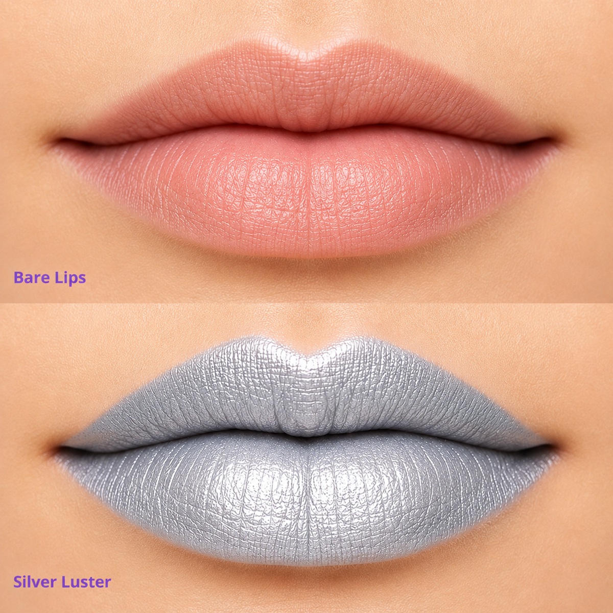 Silver Luster LipSense Before After