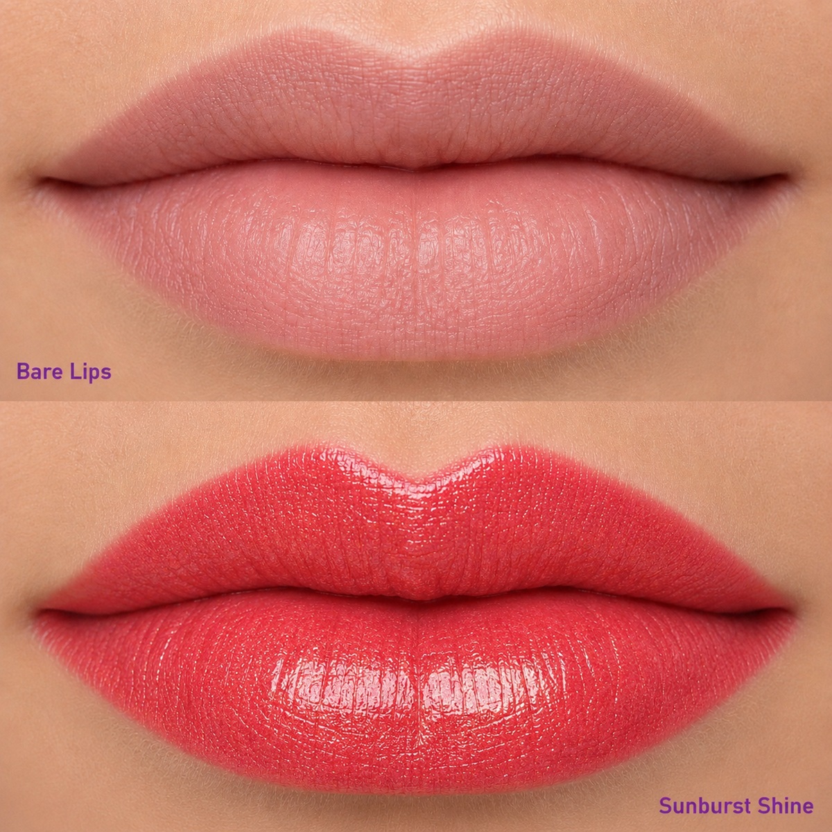 Sunburst Shine Cream LipSense Before After