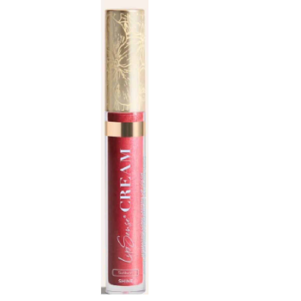 Sunburst Shine Cream LipSense is a radiant warm coral with a soft golden metallic shine that can last up to 6 hours