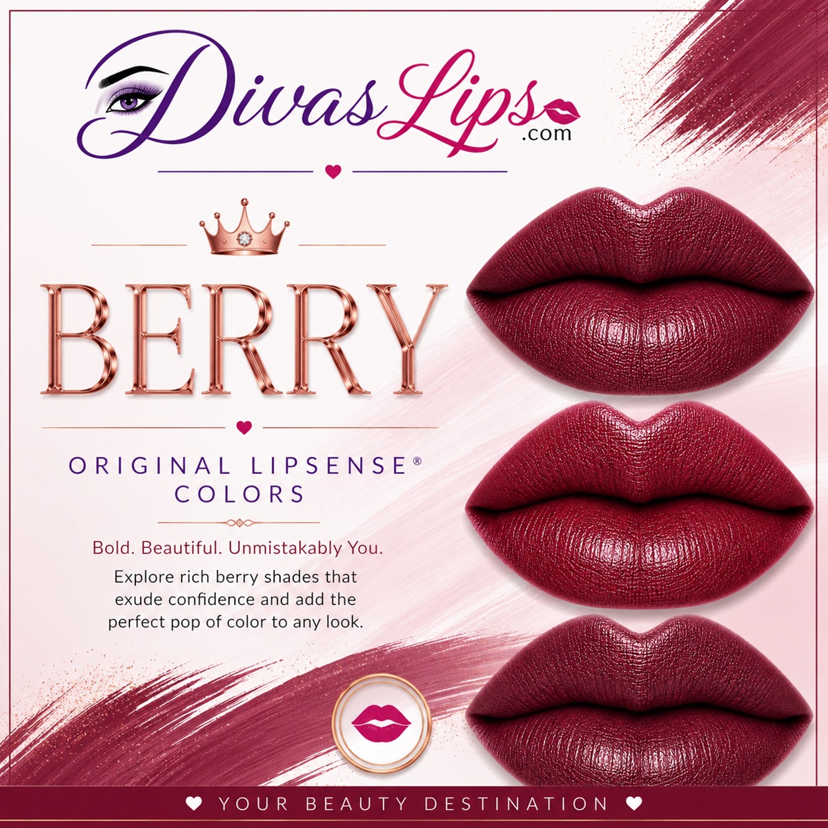 Berry Original LipSense colors by SeneGence at DivasLips