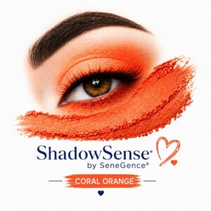 Coral Orange ShadowSense® eye shadow look featuring vibrant warm coral and orange shade