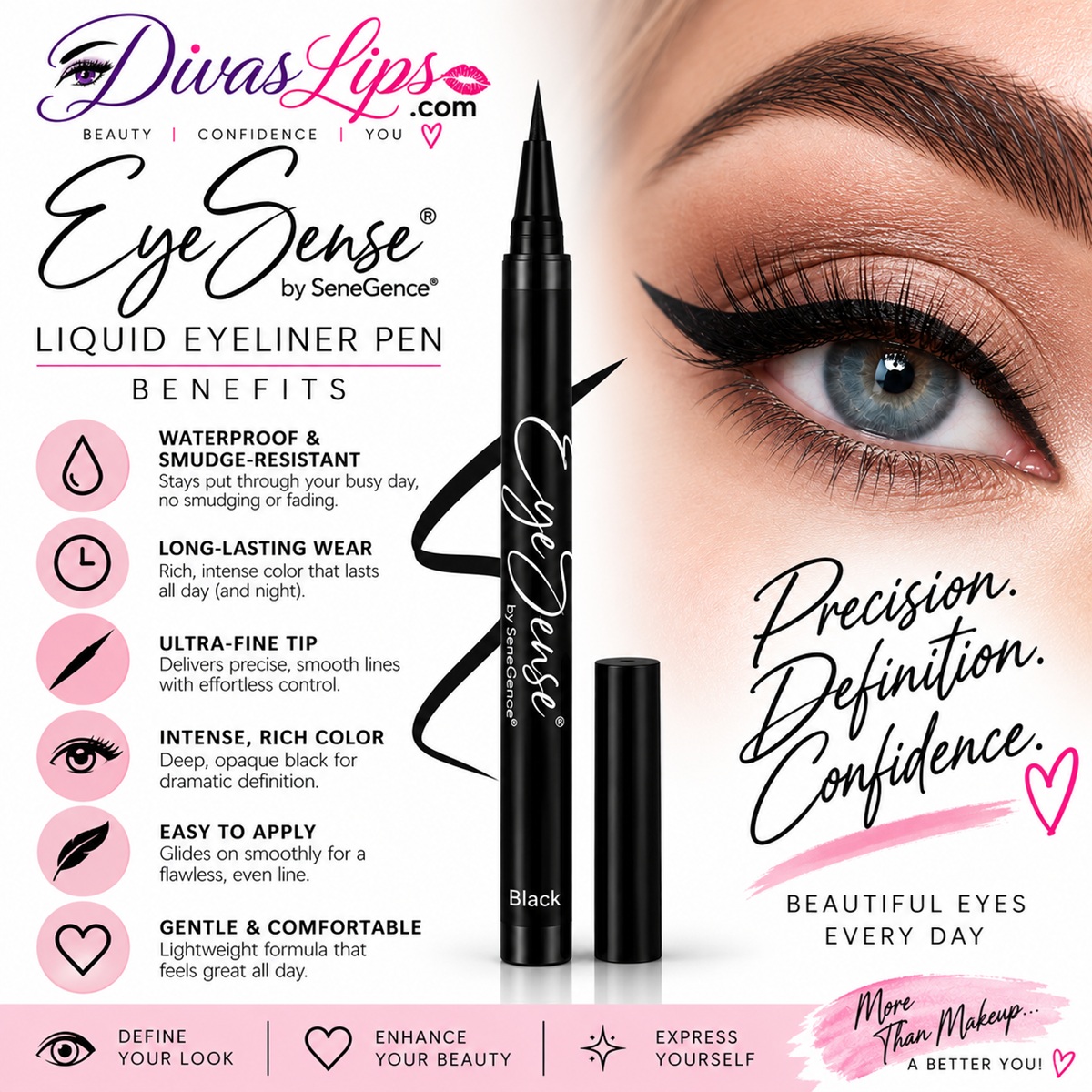 SeneGence EyeSense Liquid Eyeliner Pen benefits