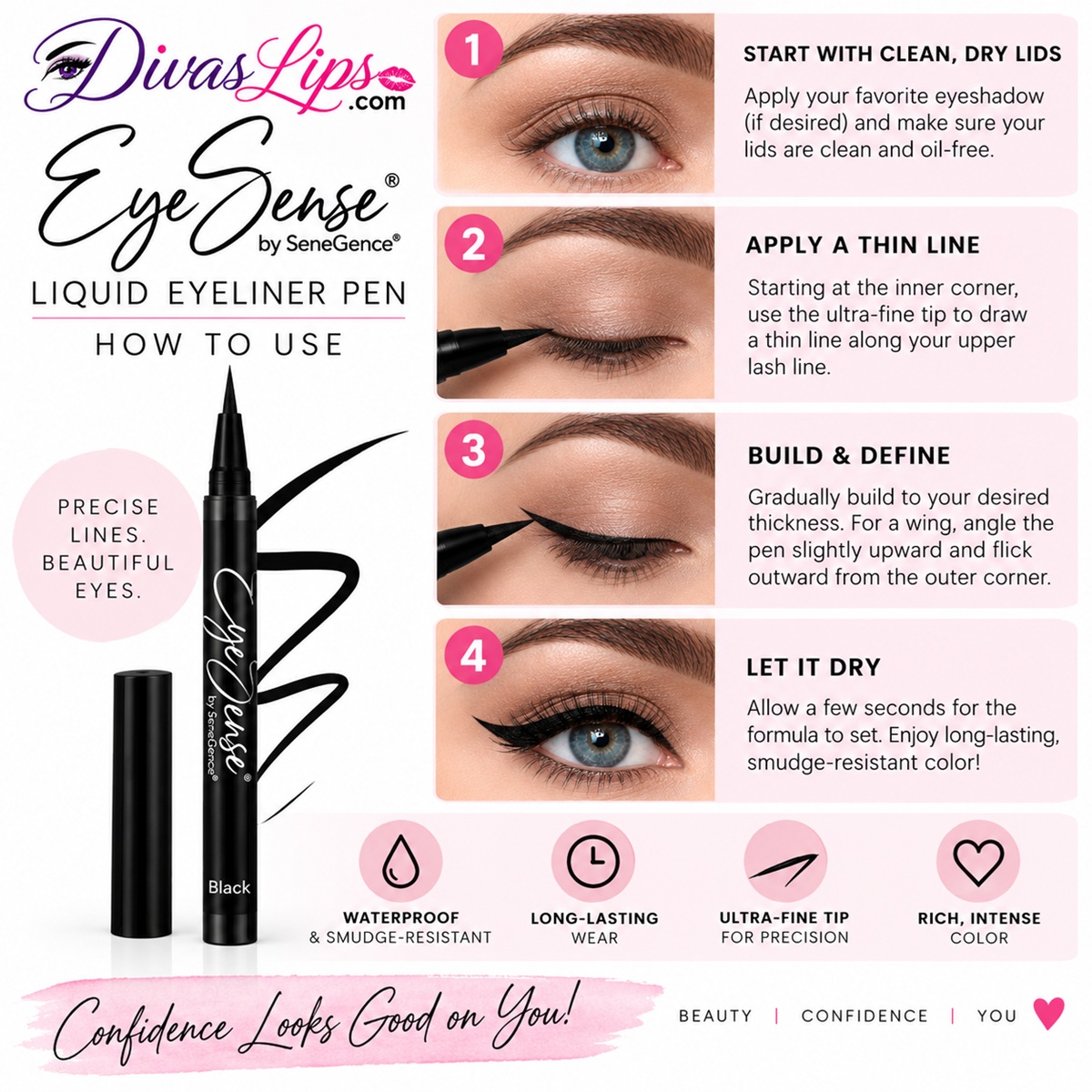 How to apply SeneGence EyeSense Liquid Eyeliner Pen