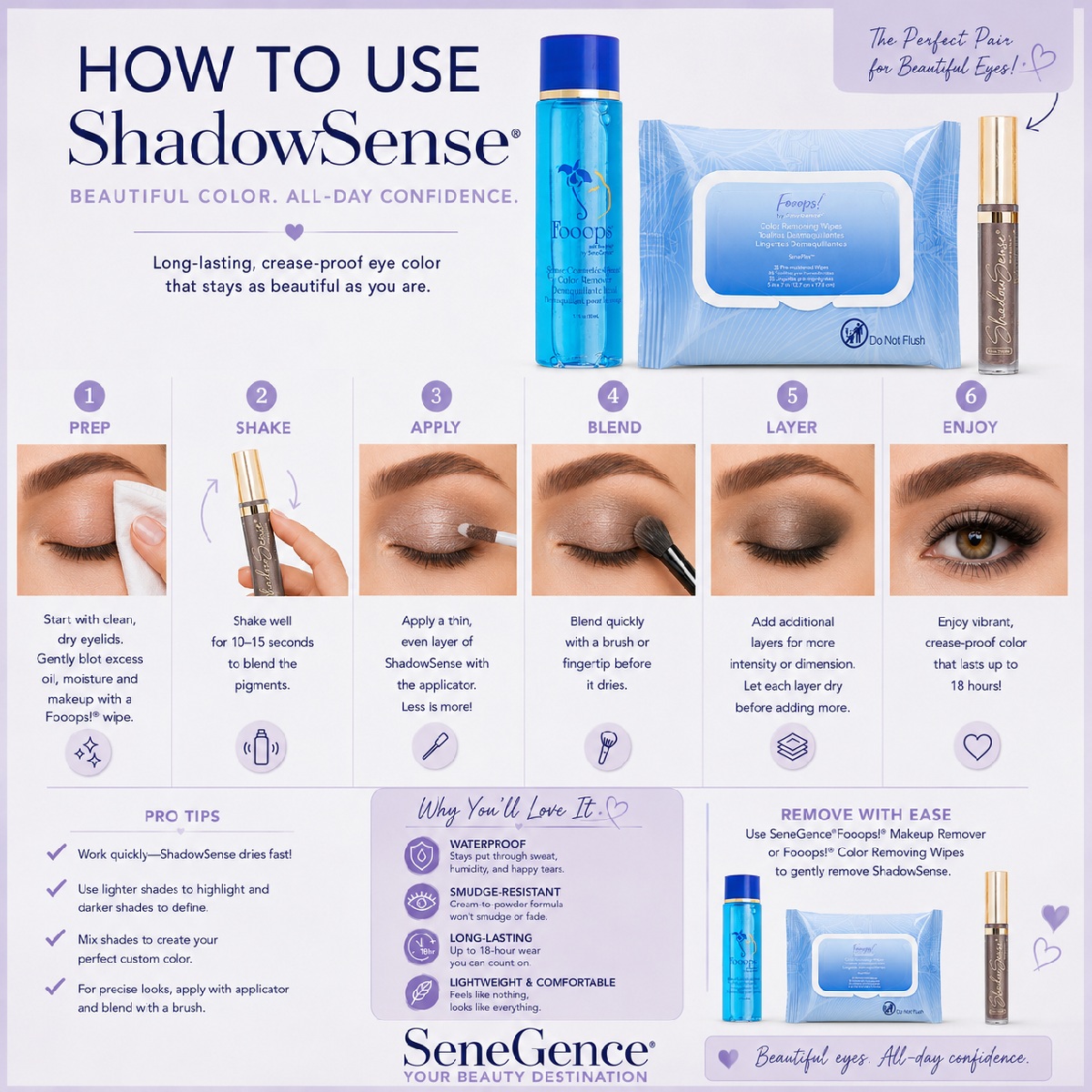 How to use ShadowSense Black Gray Silver and White Eye Shadows