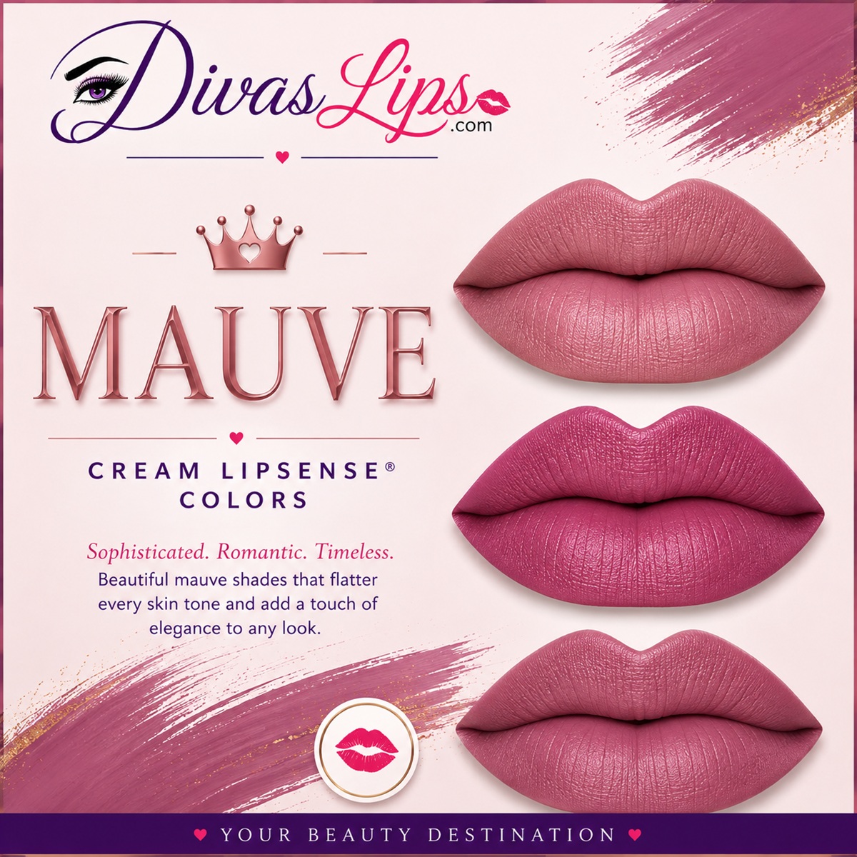 Mauve Cream LipSense colors by SeneGence at DivasLips