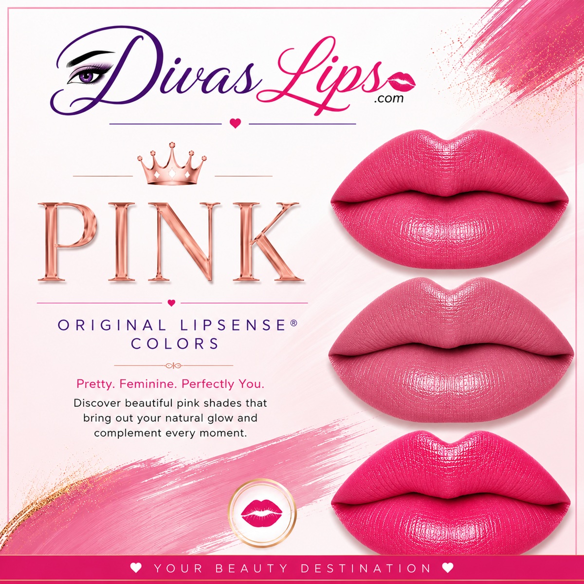Pink Original LipSense colors by SeneGence at DivasLips