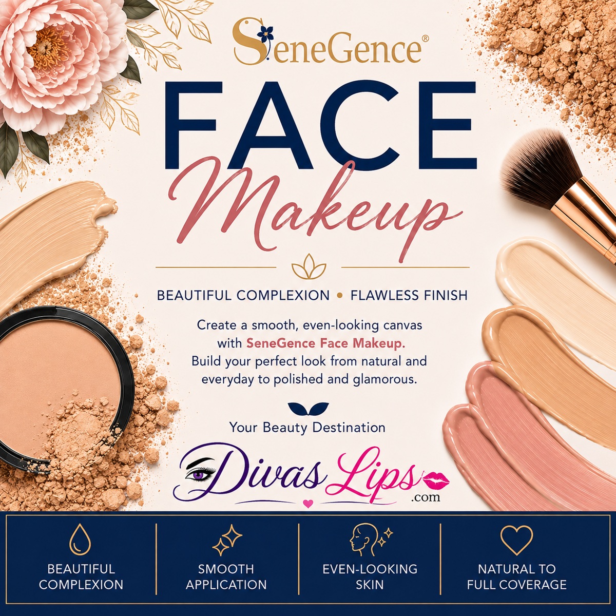 SeneGence Face Makeup at DivasLips – complexion and face cosmetics