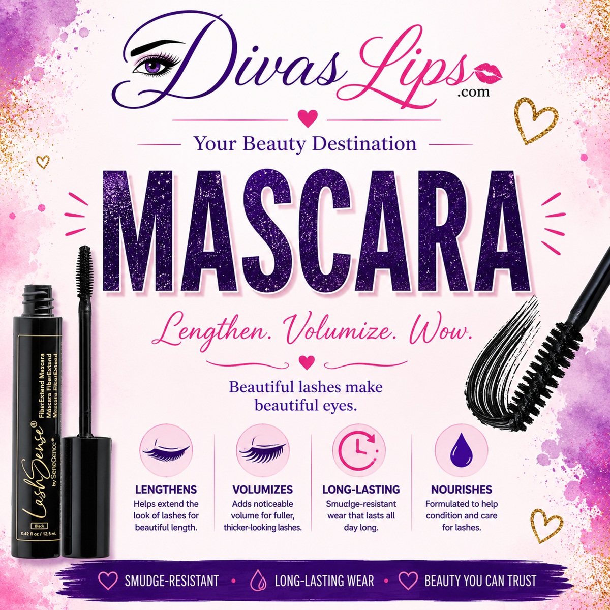 SeneGence mascara products for lengthening, volumizing and defining lashes at DivasLips