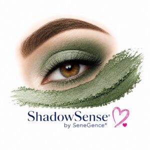 Green ShadowSense eye makeup look featuring sage olive and deep green eye shadow