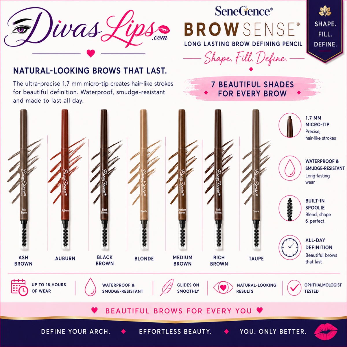 BrowSense Brow Defining Pencil 7 shades