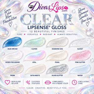 Clear LipSense Gloss featuring 12 beautiful gloss finishes