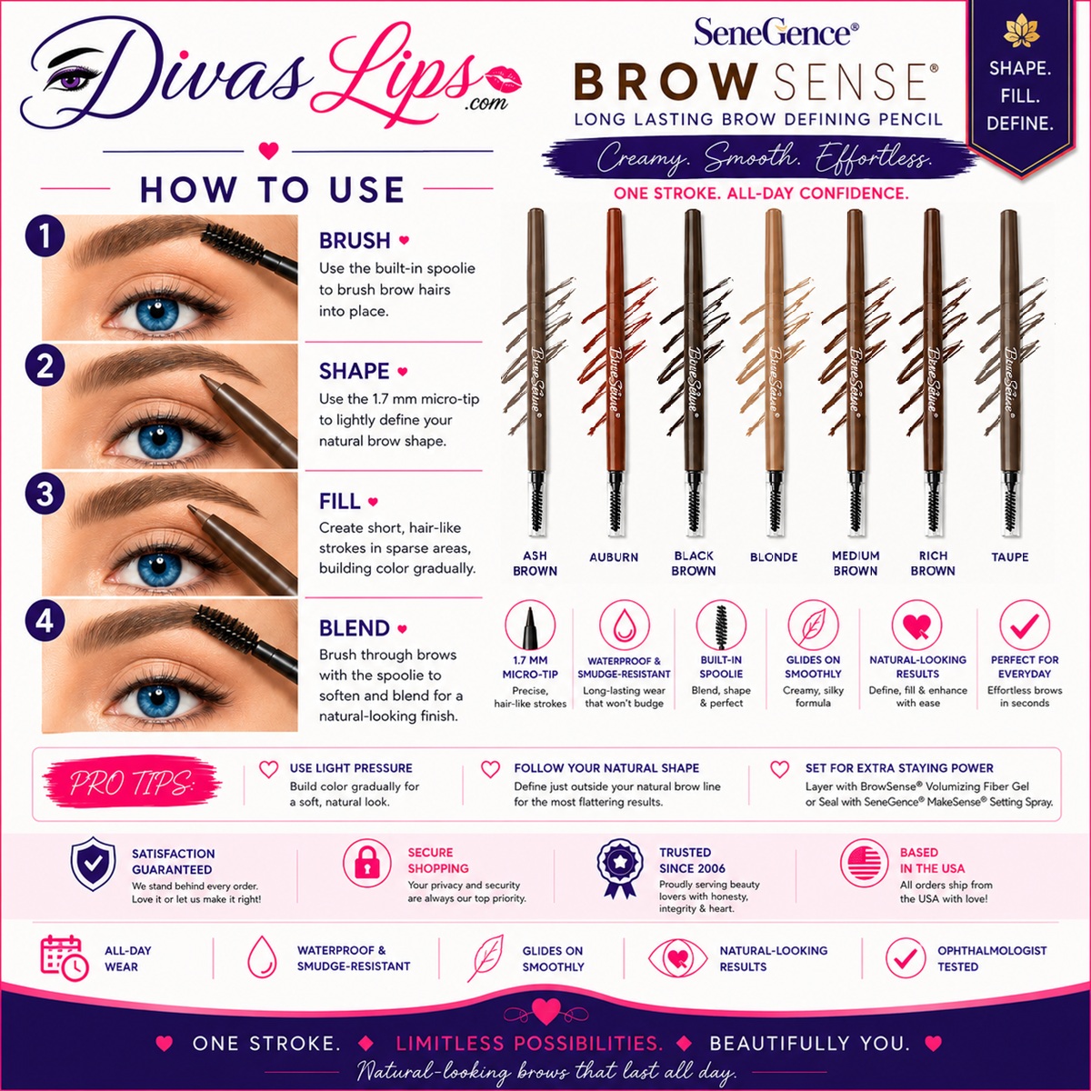 How to use BrowSense Long Lasting Brow Defining Pencil