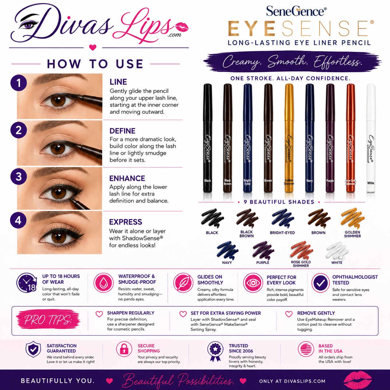 How to use EyeSense Long-Lasting Eye Liner Pencil