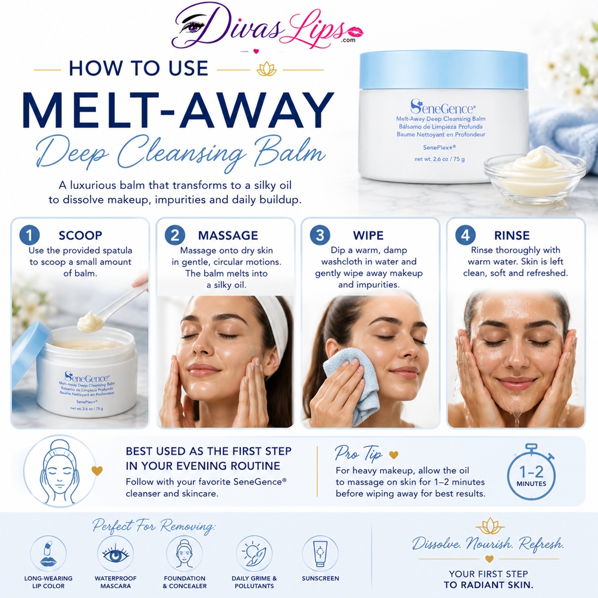 How to use Melt-Away Deep Cleansing Balm