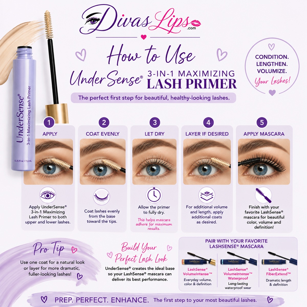 How to use UnderSense 3-in-1 Maximizing Lash Primer