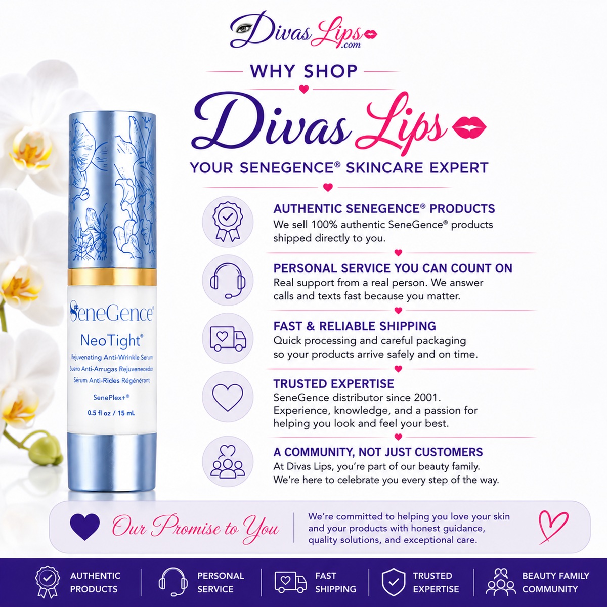 Buy authentic SeneGence NeoTight Rejuvenating Anti-Wrinkle Serum from DivasLips