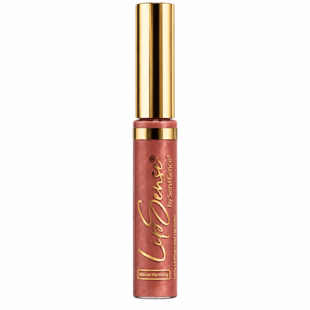 Mauve Harmony Original LipSense liquid lip color bottle with gold cap