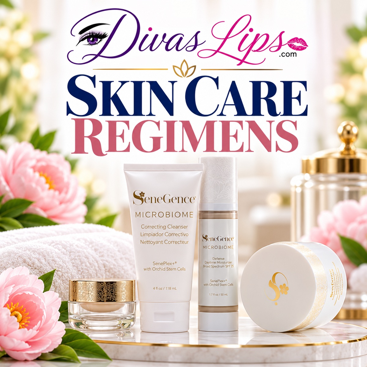 SeneGence Skin Care Regimens featuring Microbiome skincare products at DivasLips